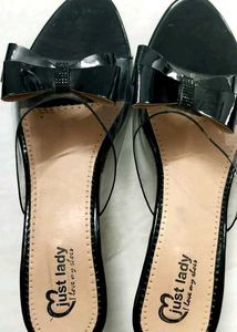 Black Bow Heels