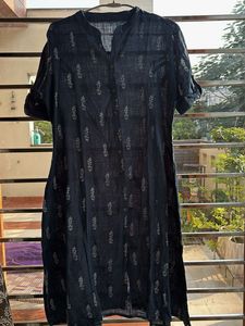 Printed Navy Blue Top