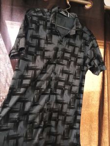Abstract Print Short Sleeve Shirt For Men