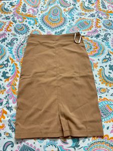 Nude bodycon skirt