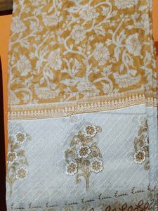 Floral Print Cotton Saree
