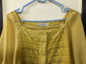 Yellow Lace Top Bust 34