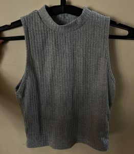 Grey Sleeveless Top
