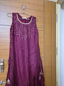 Maroon kurthi festive wear