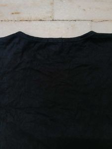 Black 'Sleep' Graphic Top