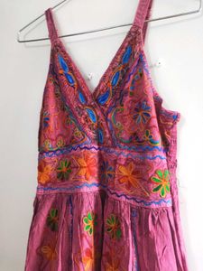Cottagecore Embroidered Dress