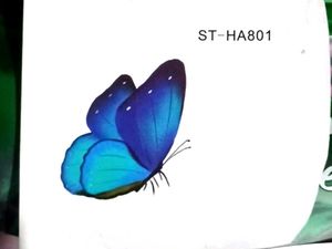 Blue Butterfly Temporary Tattoo