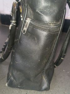 Black Leather Hang Bag