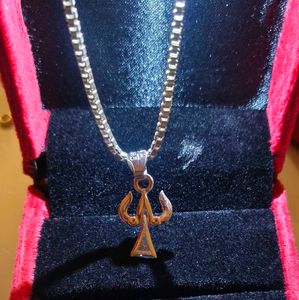 pure silver trishul pendant