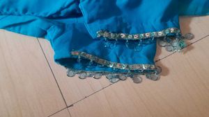Beautiful Blue Saree With Blouse