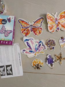 Sand Art Butterfly Readymade Used As Fridge Magnet