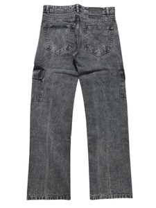 Stylish Grey 7 Pocket Cargo Denim Jeans for Men