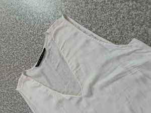Zara White Layered Tank Top
