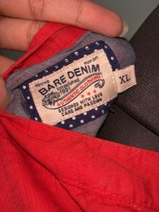 Red Cotton Short Kurti