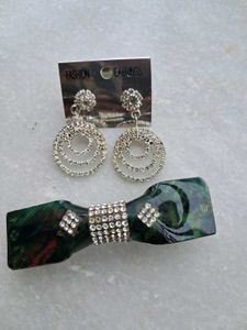 Hair Clip & Earrings Set