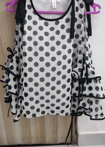 Polka Dot Sheer Top