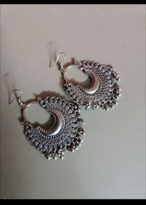 Silver Tone Boho Earrings