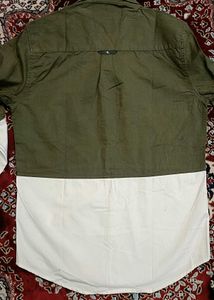 Calvin Klein Jeans Olive &amp; White Button-Down