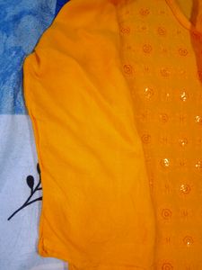 Dark Yellow Colour Kurta
