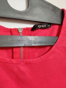 Dark Pink Colour T-shirt Cum Kurti For Girls