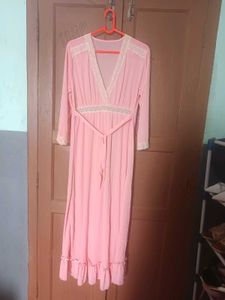 Vintage Style Pink Maxi Dress