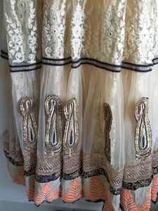 Beautiful Heavy Work Long Gown With Beads Wor