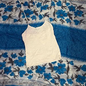 White Sleeveless Tank Top