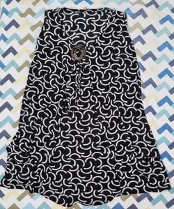 Casual Black A-line Top