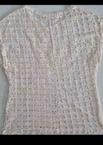 Crochet Cream Knit Top✨️