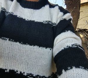 Striped Knit Sweater