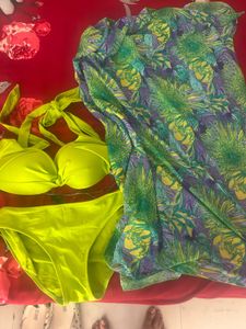 Neon Halter Bikini Set.,