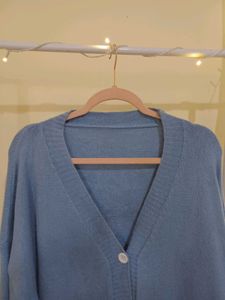 Blue Knit Cardigan