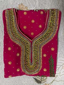 Rani Pink Suit With Dupatta And Legging