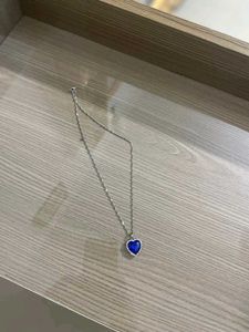 Blue HEART SHAPED Pendant Chain