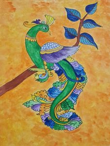 Mural Painting of Peacock