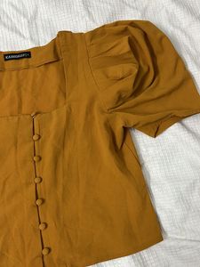 Mustard Crop Top