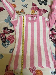 Pink &amp; White Striped Co-ord Set