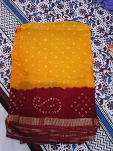 Georgette Bandhni Saree With Blouse