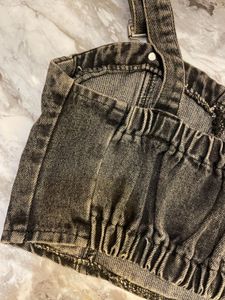 Charcoal Denim Corset XS-S
