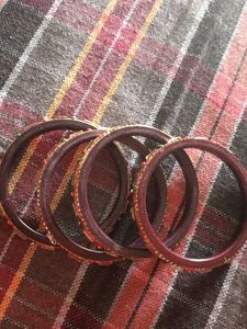 Set of 4 Brown Bangles