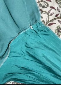 Elegant Teal Embroidered Kurtaset