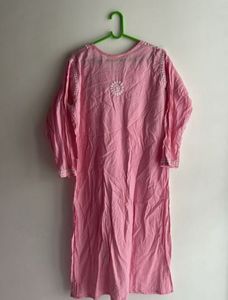 Pink Embroidered Kurta
