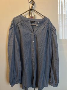 Blue Embroidered Top