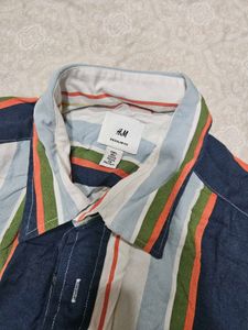 H&amp;M Striped Short Sleeve Shirt
