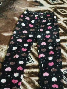 Cute Heart &amp; Cat Print Pajama Pants and hoodie 💕