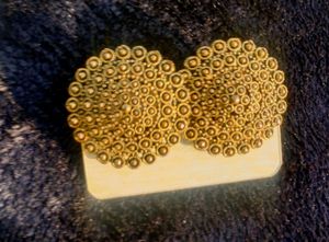 Gold Oxidised Studs