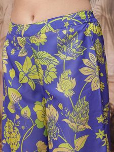Sangria Floral Print Kurta Set Suit