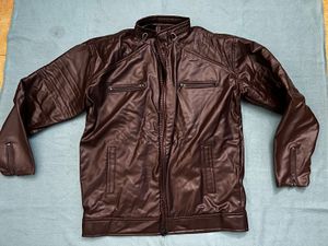 Brown Leather Jacket , Size: M Or 40