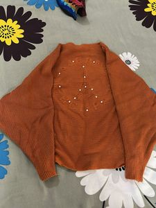Stylish Orange Knit Top