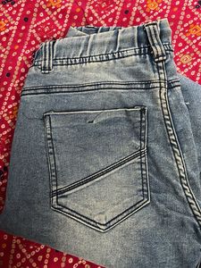 Blue Denim Joggers